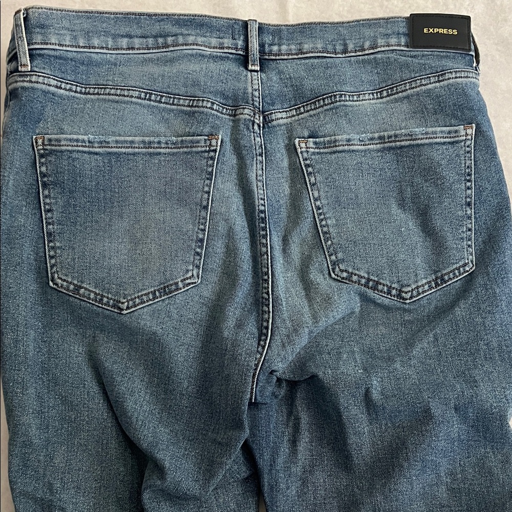 Express High Rise Indigo Jeans - Picture 3 of 11